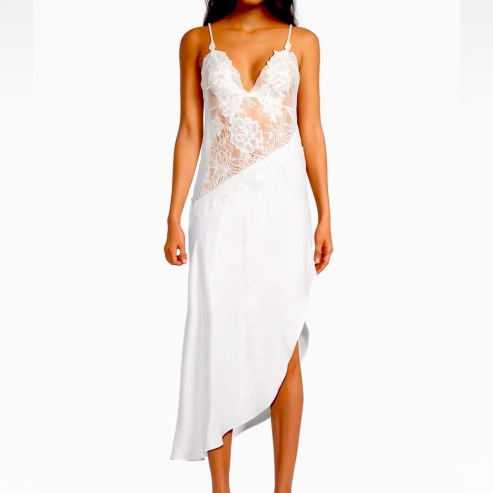 Marry Me Satin Nightgown In Bloom by Jonquil